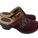 *Softspots Lara Clog Womens 9.5W Burgundy Leather Comfort Cushion Boho Coastal Red Size 9.5 Photo 1