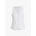 Favorite Daughter The Jones Linen Vest in bright white, size XS White Photo 1