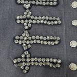 Alythea Vintage NWT Vest Jeweled Embellished Silver Button Gray Size SM Jeweled Photo 10