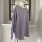 Red Crewneck Sweater Misty Lavender Pullover Plus Size XXL New with Tag Purple Photo 5