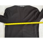 AQUA  Black Long Sleeve Rhinestone Fringe Crop Top‎ Womens XS Photo 9