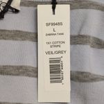 Michael Stars NWT  Veil Grey Striped Sleeveless Zabrina Tank Size L Photo 5