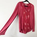 Lucky Brand Vintage  Womens Floral Top Large Y2K Grunge Boho Indie Stretch Casual Photo 5