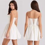 House Of CB  Kristiana corset mini dress cream strapless minidress NWOT S Photo 3