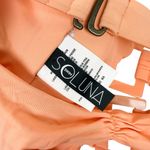 NEW Soluna Swim Buckle Up One Piece Swimsuit in Peach Cutout Ruffle Size Small Orange Photo 8