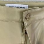 We Wore What Revolve Vegan Leather Kick Flare High Waisted Pants Size 27 In Oat Photo 8