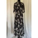 Code x Mode  Ruffle Mock Neck Smocked Floral Midi Dress Feminine Boho Flowy Fairy Photo 2