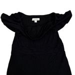 Amour Vert  Black Off Shoulder Flare Leg Ribbed Capsule Jumpsuit Women's Medium Photo 3