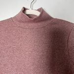Madewell Heathered Rose Bubble-Sleeve Swing Turtleneck Sz Medium Photo 6