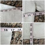 None Vtg Y2k Ivory Cable Knit Sweater Henley Cottegecore Coquette Fishermen Cabin M Photo 4