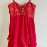 Gunne Sax [Jessica McClintock for ] Ruffle Hem Red Holiday Dress- Size 1 Photo 0