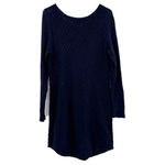 Loft  size large navy blue long sleeve‎ sweater knit dress cotton blend Photo 1
