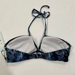 The Bikini Lab NWT  Blue Floral Halter Bikini Top - Size Small Photo 2