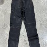 RE/DONE $1195 NWT  BLACK LEATHER 70s STRAIGHT JEANS SZ 26 Photo 6