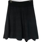Kokoon Y2K Black Shimmer Knit Ruffle Front Knee Length Skirt XS Photo 1
