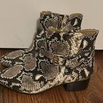 Talbots  DAKOTA BUCKLE ANKLE BOOTS - PYTHON EMBOSSED LEATHER SIZE 8.5 New w/o Box Photo 2