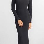 Lounge Ribbed Knit Tie-Back  Dress Photo 0