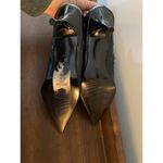 Steve Madden “Clash” Black Patent Ankle Booties Pointed Lime Interior Women’s 7 Photo 4