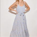 Lulus  Sunny Bliss Light Blue Floral Print Tiered Maxi Dress Photo 2