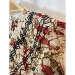 Free People Keeping Up with Kara Ivory Floral Long Sleeve Tunic Dress Blouse Top Photo 9