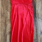 The Sei Asymmetric Drape Gown in Scarlet Red Size 8 Silk One Shoulder Maxi Slit Photo 9
