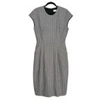 MM.LaFleur Masha 3.0 Jacquard Virgin Wool Blend Knee Length Gray Dress 8 Photo 1
