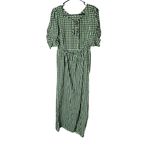Cider ‎ Check Pattern Open Back Maxi Dress Photo 3