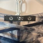 Coin 1804 Lightweight Blue White Tie Dye Lace Up V Photo 2