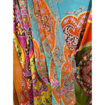 Alice & Trixie  Silk Wrap Tank Top M Bright Paisley Boho Made USA Summer Photo 1