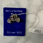 VTG made In Germany Sterling Silver Charm Royal Carriage Coach Movable Wheels Photo 0