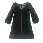 Laundry by Shelli Segal Black Lace Shift Dress Balloon Sleeves Size 2 NWOT Photo 7