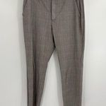 Massimo Dutti  slim chino modal cotton grey check trousers pants size 6 (30) Photo 0