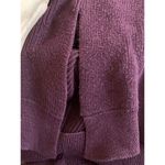 Athleta  Rest Day Crew Neck Sweater Cotton Silk Burgundy Purple Asymmetrical S Photo 6