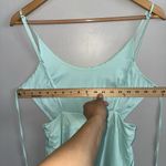 Tea & Cup  Women’s Romper Size S Sage Blue Green Open Back Spaghetti Strap Photo 6