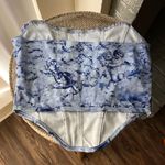 Blue Graphic Tube Corset Top (S) Photo 1