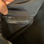 ZARA  woman plunging v neck, fit & flare open back party dress size large Photo 2