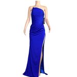 Jovani  Asymmetric Strapless Neck Gown 26166, Royal Blue, 4 (US) Photo 4