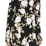 Show Me Your Mumu  Black Rose Floral Long Sleeve Tunic Dress Photo 1