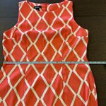 ALYX Women's Clolorful Coral White Diamond Print Sleeveless Dress Size 18 Orange Photo 7