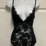 Nasty Gal Black Body Party Lace Plunging V Bodysuit Photo 3
