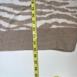 Maurice's Cream & Tan Zebra Print High Neck Knit Pullover Sweater Photo 7