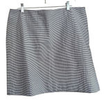 Ann Taylor  Striped Pencil Skirt Navy White Size 14 Career Office Business Casual Photo 0