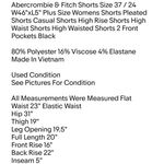 Abercrombie & Fitch Shorts Size 37 / 24 W46"xL5" Plus Size Womens Shorts Pleated Shorts Casual Photo 1