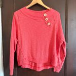 Free People  We The Free Don't Forget Me Pink Slub Asymmetrical Henley Small Photo 2