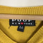 Poof! Poof New York Mustard Yellow Knit Sweater Photo 4