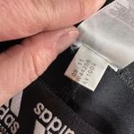 Adidas ‎ Women’s Black Silver Reflective Cropped Compression Leggings Pants Large Photo 9