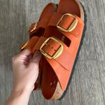 Birkenstock Arizona Big Buckle Nubuck Orange Sandals 40 Photo 6