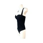 Haute Monde Bustier / Corset Thong Bodysuit. Black. Size Small Photo 2