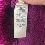 Anthropologie  Smocked Velvet Puff Sleeve Pink Magenta Square Neck Blouse Small Photo 6