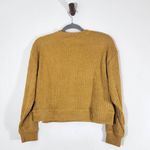 Band of Gypsies Band of the Free Mustard Ribbed Knit Pullover Size Small NWT Boxy Knit Top Photo 3